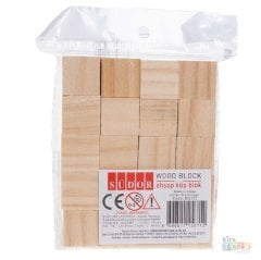 Ahşap Küp Blok 20'Li 2x2x2 Natürel (Anaokulu Malzemeleri)