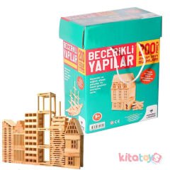 Becerikli Yapılar 200 Parça Ahşap Yapı Blokları (MindWare ORJİNAL)