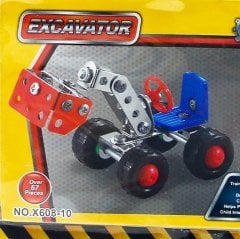 Metal Dıy 67 Parça Excavator (Mekanik Becerileri Geliştirici Oyuncak)