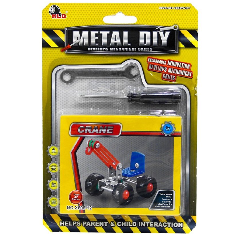 Metal Dıy VİNÇ 42 Parça (Mekanik Beceri Geliştirici STEM Oyuncak) Crane