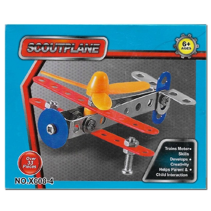 Metal Dıy Keşif Uçağı 33 Parça (Mekanik STEM Oyuncak) Scoutplane