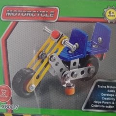 Metal Dıy Motosiklet 53 Parça (STEM Oyuncak) Motorcycle