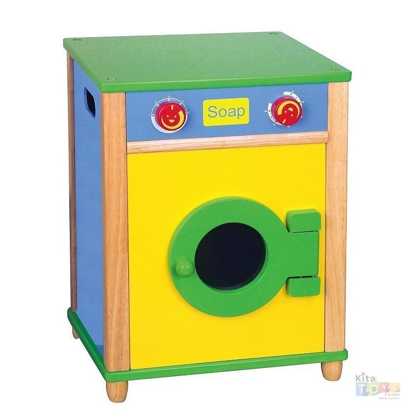 Ahşap Çamaşır Makinası (Evcilik Oyuncakları)