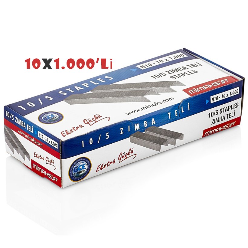 Mimaks Zımba Teli NO:10 Nikel (Kırtasiye Malzemesi) Kutu
