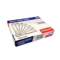 10 'Lu Maket Bıçağı Yedeği GENİŞ 18 mm