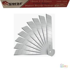 10 'Lu Maket Bıçağı Yedeği GENİŞ 18 mm