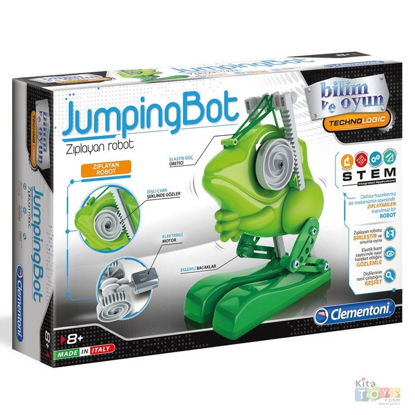 Jumpingbot Robot (STEM /Kurbağa Robotik Oyuncak) Clementoni 64956