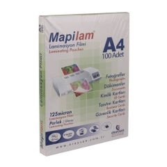 Laminasyon Filmi 100 Adet-A4 125 Micron Kaplama MAPİ