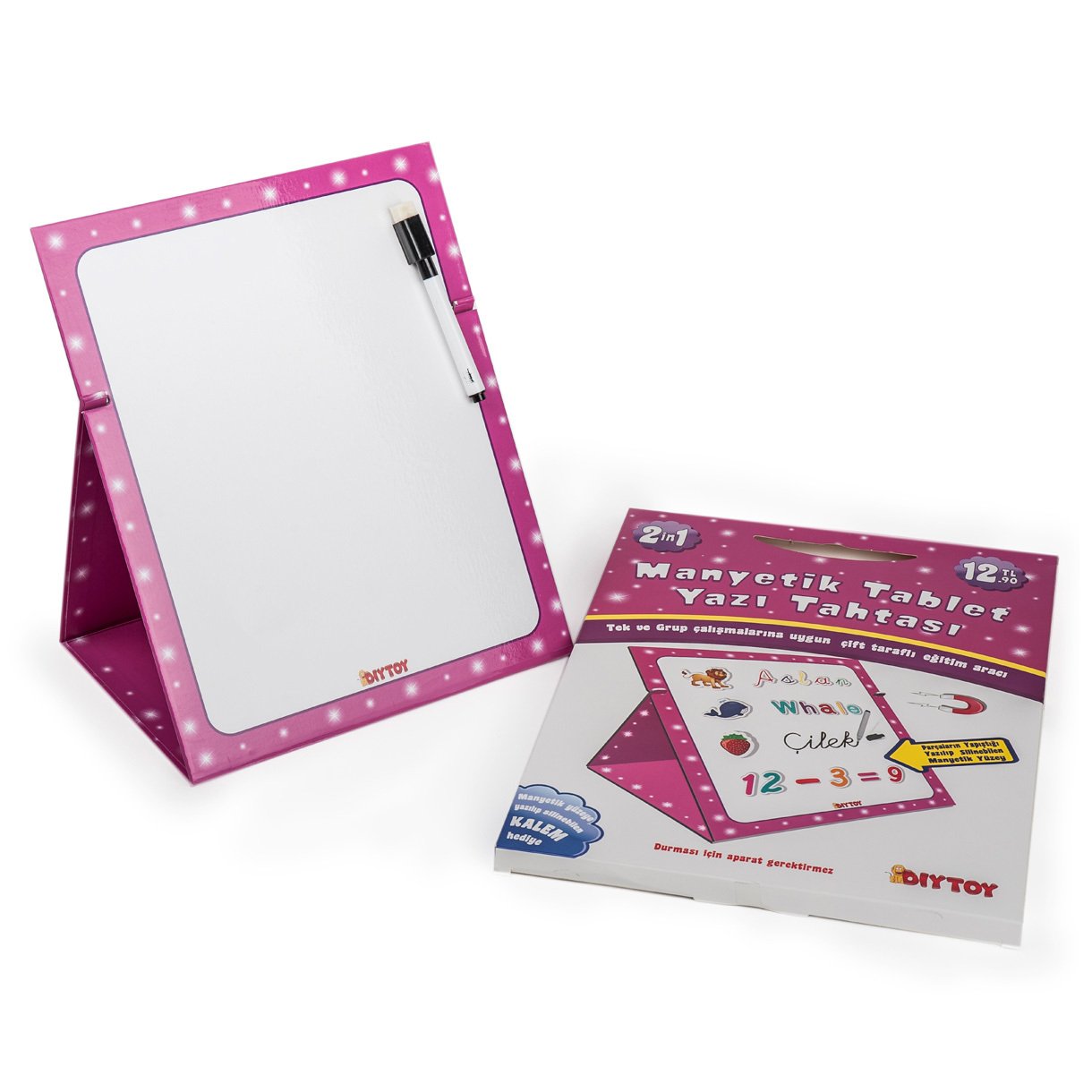 Manyetik Yazı Tahtası 24X34 (Manyetik Kart Tahtası) Pembe