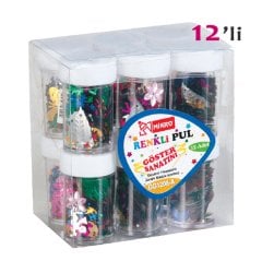 Şekilli Pul 1 Kutu (12'Li) Renkli (Kırtasiye Malzemeleri)