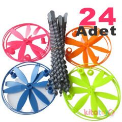 Pervane Fırfır 24 Adet BÜYÜK (Uçan Daire-Fırıldak Ufo Fır Fır) Oyuncak