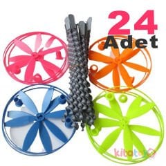 Pervane Fırfır 24 Adet BÜYÜK (Uçan Daire-Fırıldak Ufo Fır Fır) Oyuncak