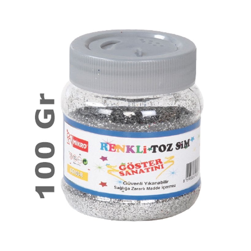 Toz Sim 100 gr GÜMÜŞ Renk (Okul Öncesi Kırtasiye Malzemeleri)