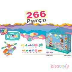 Play Blox 266 Parça Lego Pastel Renk (Yapı Oyuncakları Bloklar Seti)