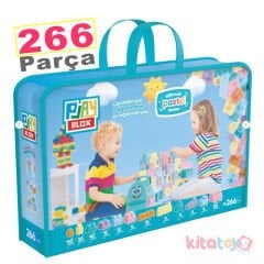 Play Blox 266 Parça Lego Pastel Renk (Yapı Oyuncakları Bloklar Seti)