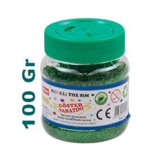 Toz Sim 100 gr YEŞİL Renk (Sanat Etkinliği Malzemeleri)
