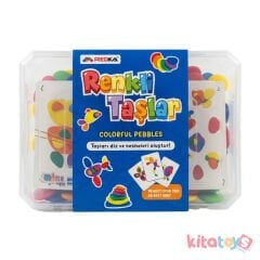 Renkli Çakıl Taşları (Eğlenceli Gökkuşağı Plastik Oyuncak) 58979