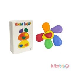 Renkli Çakıl Taşları (Eğlenceli Gökkuşağı Plastik Oyuncak) 58979