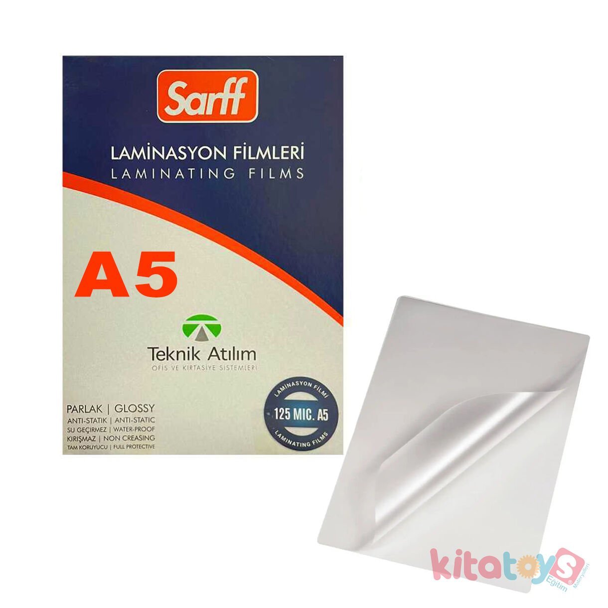 Laminasyon Filmi A5 -100 Adet- 125 Micron Kaplama Laminatör