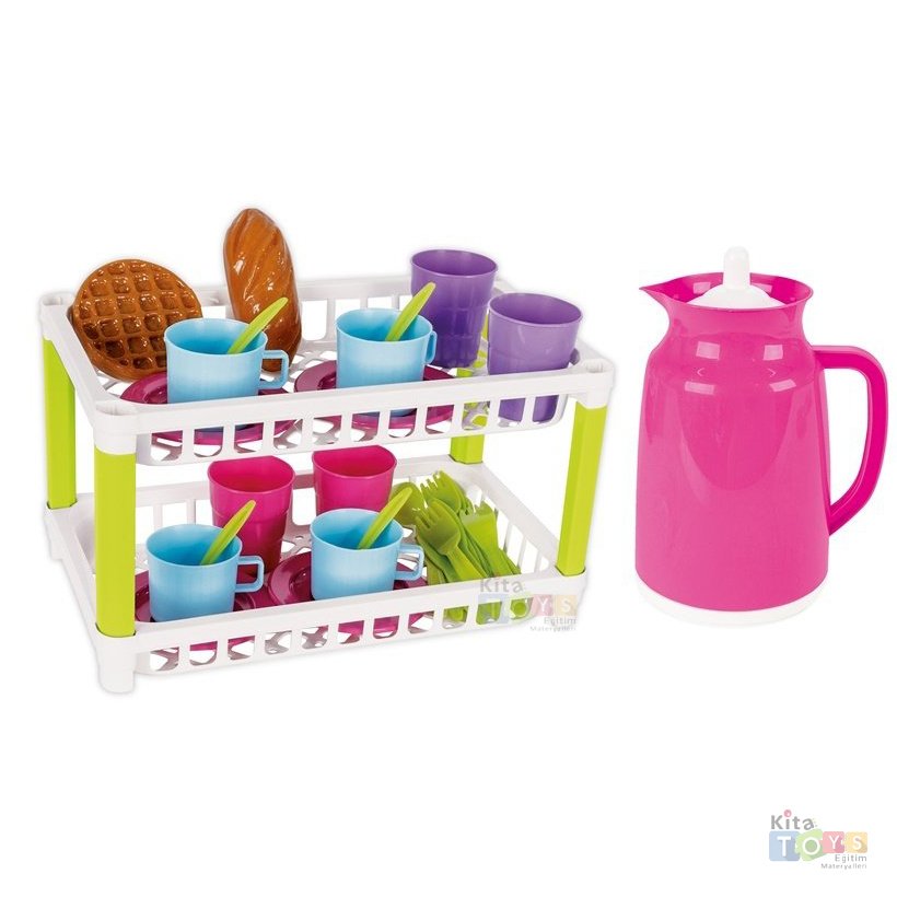 2'li Hamarat Mutfak Seti 38 Parça (Evcilik Oyuncakları) İki Katlı