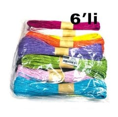 6'Lı Renkli Kağıt İp 180 Metre Etkinlik Malzemesi
