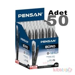 50'Li Tükenmez Kalem BÜRO 1.0 mm SİYAH 2270 Ball Point Pensan