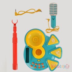 Karaoke Seti (Işıklı Ses Değiştirici Efektli ve Ritim Ses Efektleri İçeren Mp3 Girişli) Müzik Mikrofon