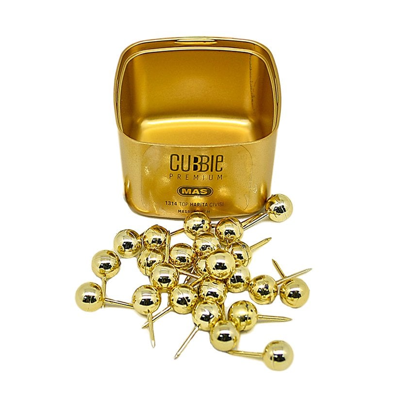 TOP Harita (PANO) Çivisi GOLD 25'li Cubbie Premium 1314