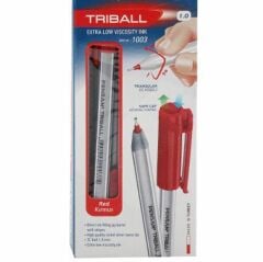 12'Li Triball Tükenmez Kalem KIRMIZI 1.0 mm Uç 01003 Pensan