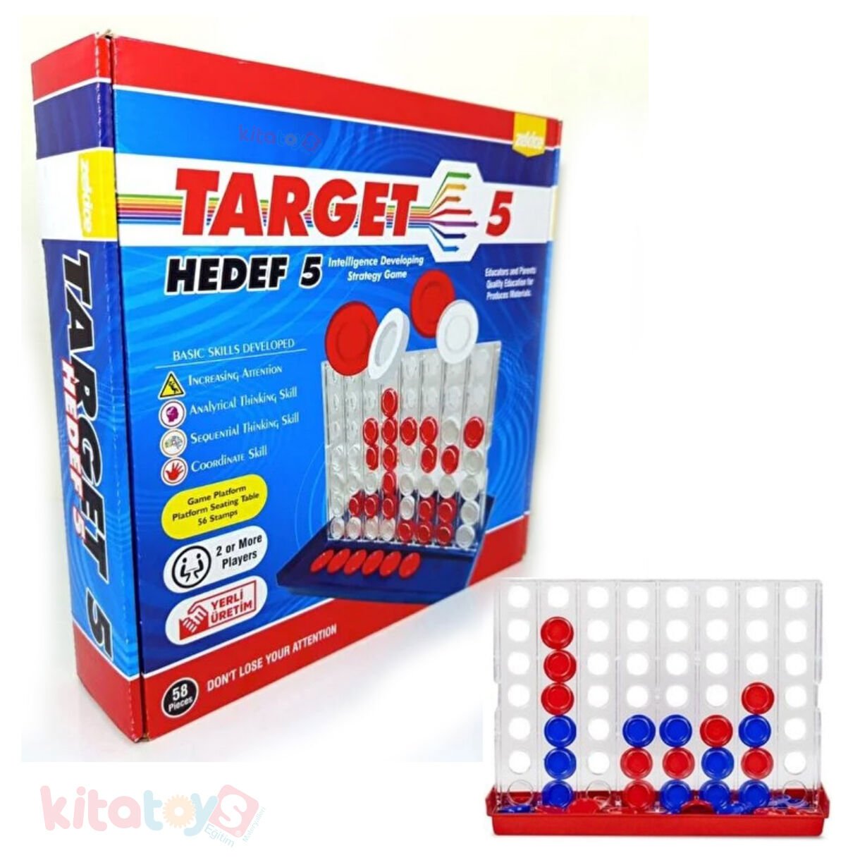 Hedef 5 Oyunu (Anaokulu İlkokul Zeka ve Strateji Masa Kutu Oyunları)