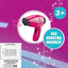 Kuaför Güzellik Seti Pilli Saç Kurutma Makinalı Oyuncak (Bakım Seti)