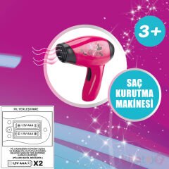 Kuaför Güzellik Seti Pilli Saç Kurutma Makinalı Oyuncak (Bakım Seti)