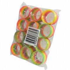 Stres Yayı 12'Li Renkli (Toptan Öğrenci Karne Hediyesi Oyuncak) Gökkuşağı