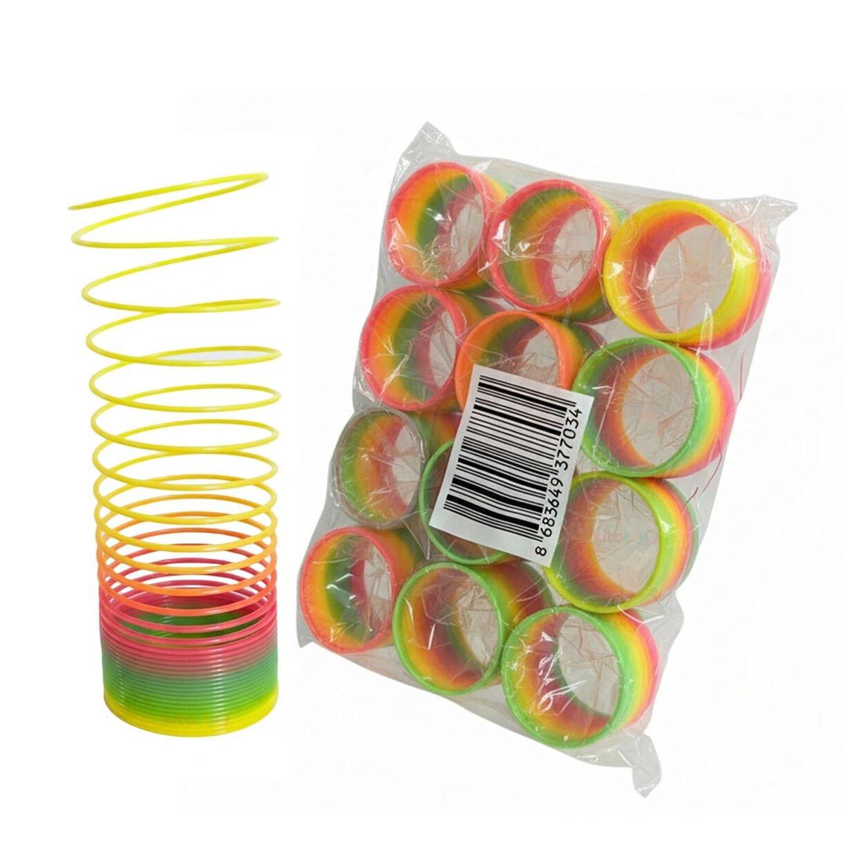 Stres Yayı 12'Li Renkli (Toptan Öğrenci Karne Hediyesi Oyuncak) Gökkuşağı