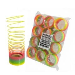 Stres Yayı 12'Li Renkli (Toptan Öğrenci Karne Hediyesi Oyuncak) Gökkuşağı