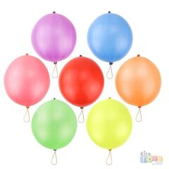 Punç Balon 100 Adet Lastikli Zıpzıp Punch Lateks
