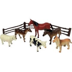 Çiftlik Hayvanları Seti 9 Parça (Oyuncak Evcil Hayvanlar) BÜYÜK