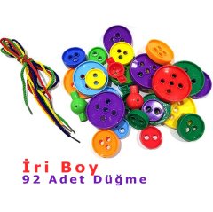 İpli Düğmeler 92 Parça (İri Boy)
