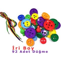 İpli Düğmeler 92 Parça (İri Boy)