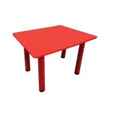 Ahşap Kare Masa 60x60 cm Kırmızı