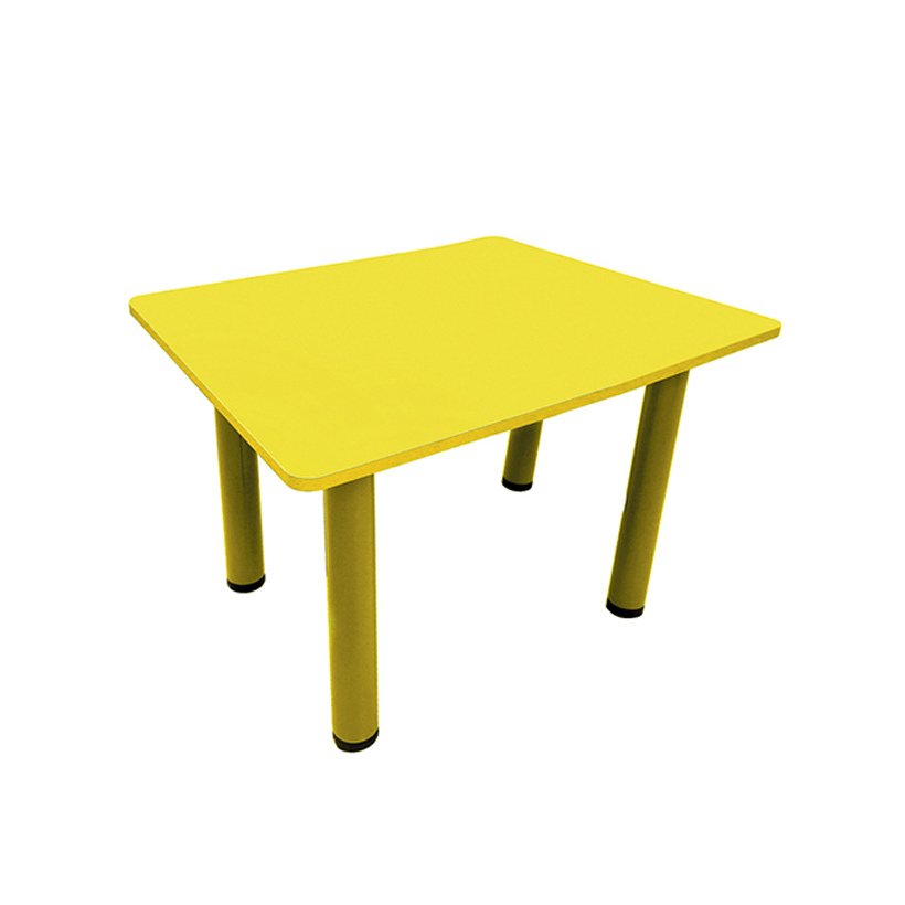 Ahşap Kare Masa 60x60 cm Sarı