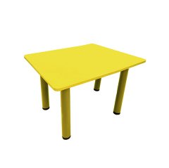 Ahşap Kare Masa 60x60 cm Sarı