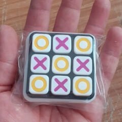 XOX Oyunu Cep Boy 6x6 cm (Tic Tac Toe) SOS Eğitici Oyuncak