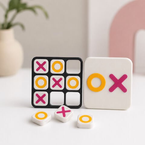 XOX Oyunu Cep Boy 6x6 cm (Tic Tac Toe) SOS Eğitici Oyuncak