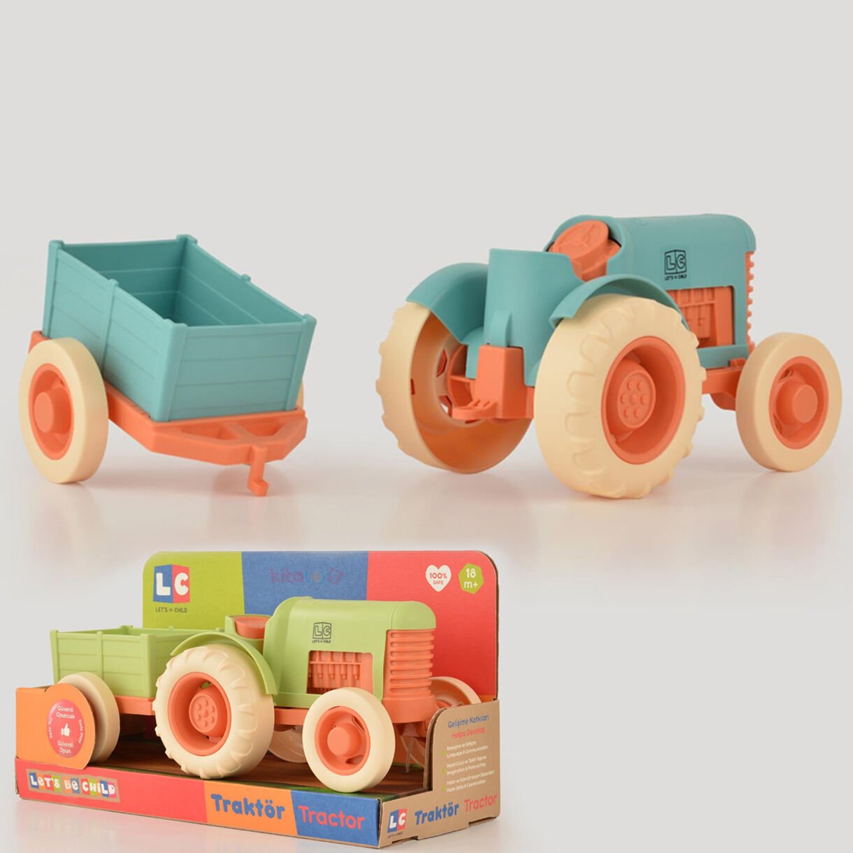 Traktör Oyuncak 2 Parça 30878 LC (Çiftçi Taşıtı Araba)