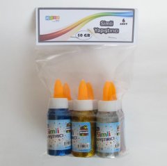 6'Lı Simli Yapıştırıcı 50 gr (Sanat Etkinliği Malzemesi) NC-558