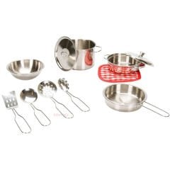 Çelik Tencere Seti 11 Parça (Metal Oyuncak Tava Pişirme Seti)