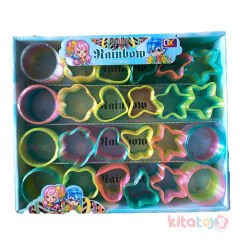 Stres Yayı 24'Lü ŞEKİLLİ Renkli (Toptan Öğrenci Karne Hediyesi Oyuncak) Gökkuşağı