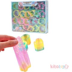 Stres Yayı 24'Lü ŞEKİLLİ Renkli (Toptan Öğrenci Karne Hediyesi Oyuncak) Gökkuşağı