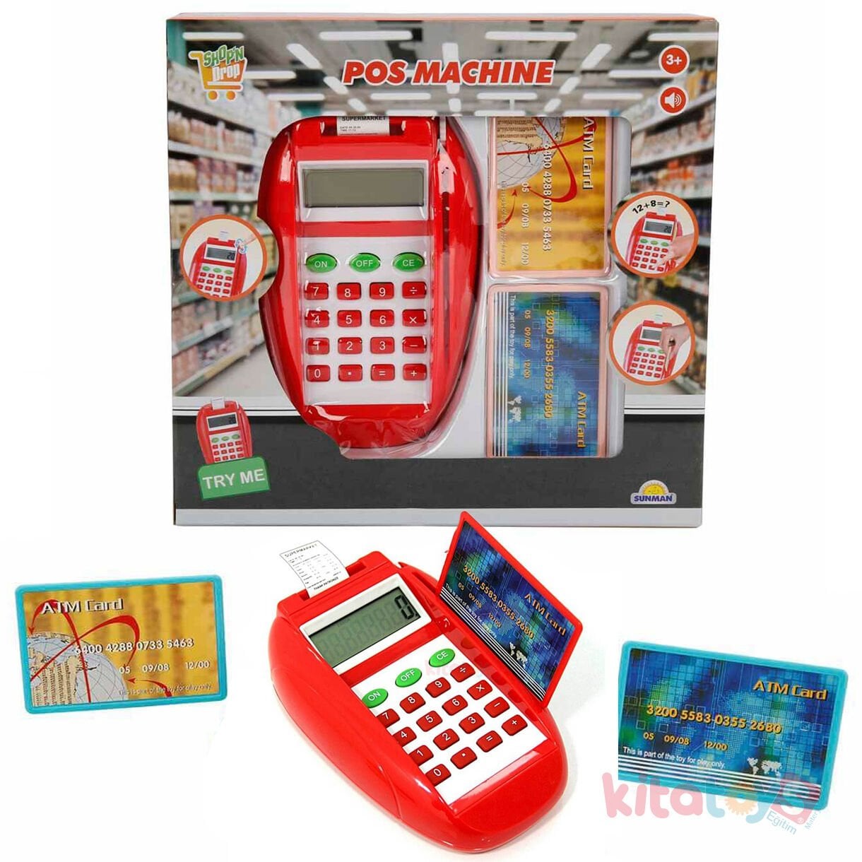 Market Pos Cihazı Seti Sesli (1611 Yazar Kasa Makinesi) Oyuncak